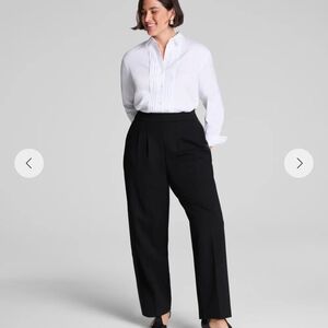 SPANX Black Tuxedo High-Rise Barrel Leg Pants